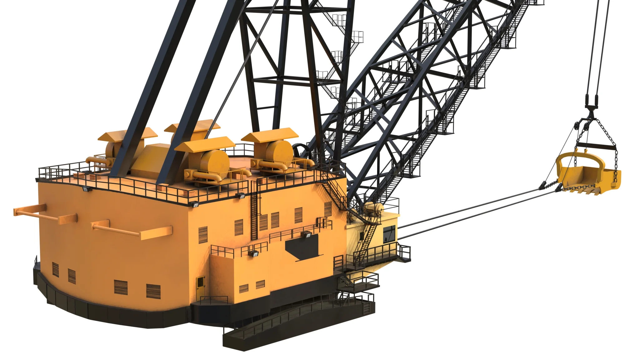 Draglines Excavator 8200, 3D model preview 8
