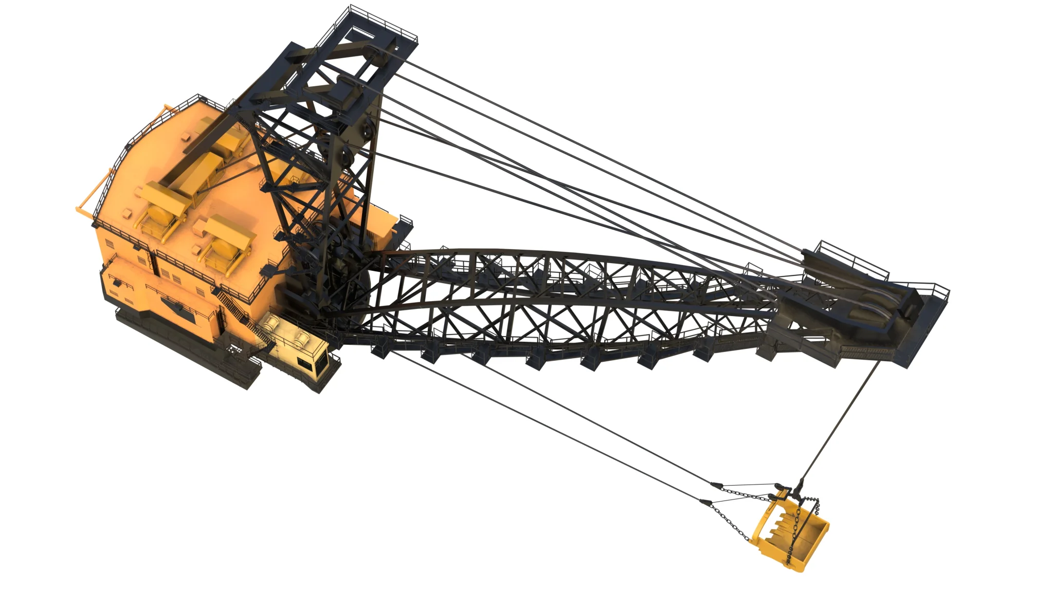 Draglines Excavator 8200, 3D model preview 9