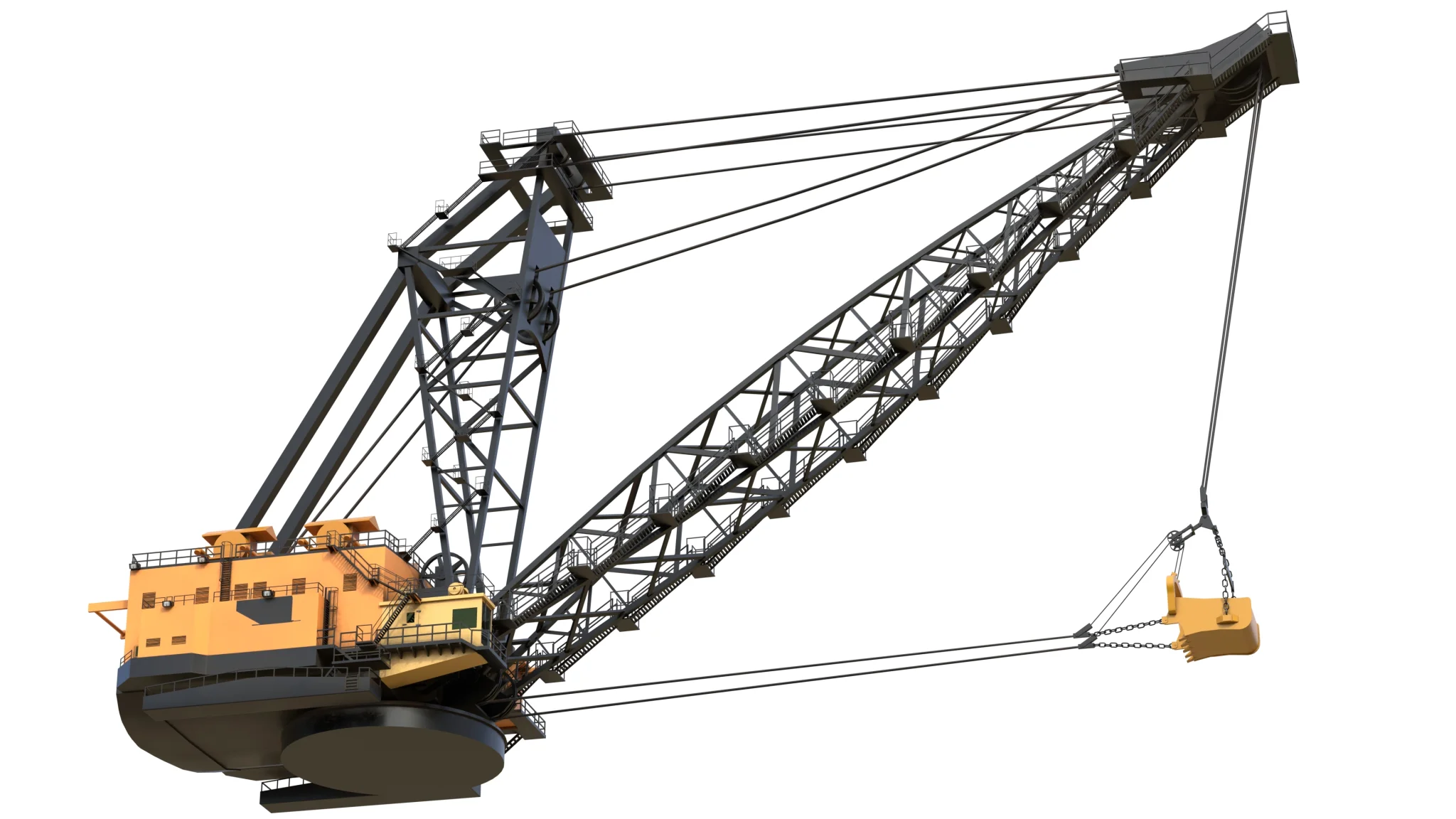 Draglines Excavator 8200, 3D model preview 10