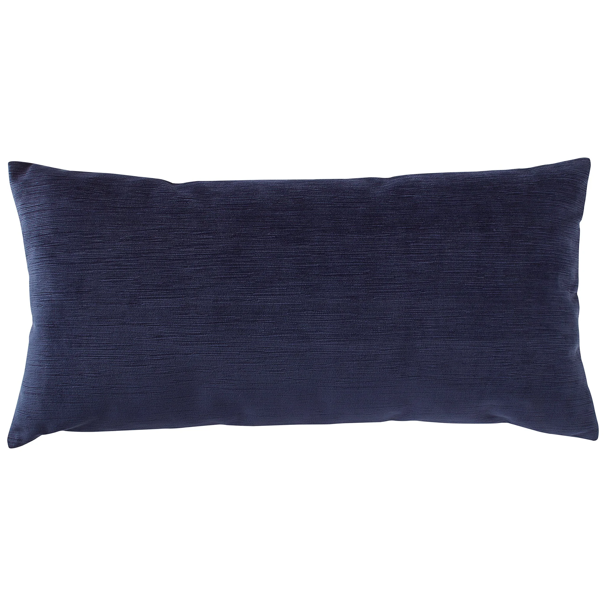 Navy Blue Velvet Lumbar Throw Pillow
