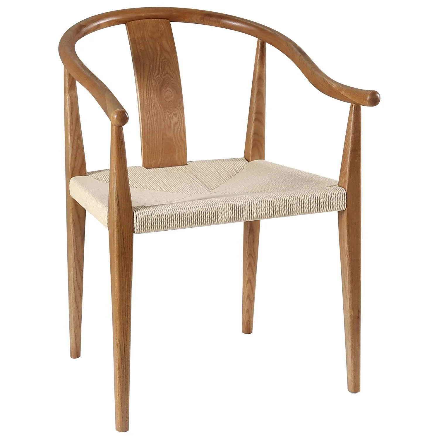 Wishbone Dining Armchair with Woven Paper Rope Seat