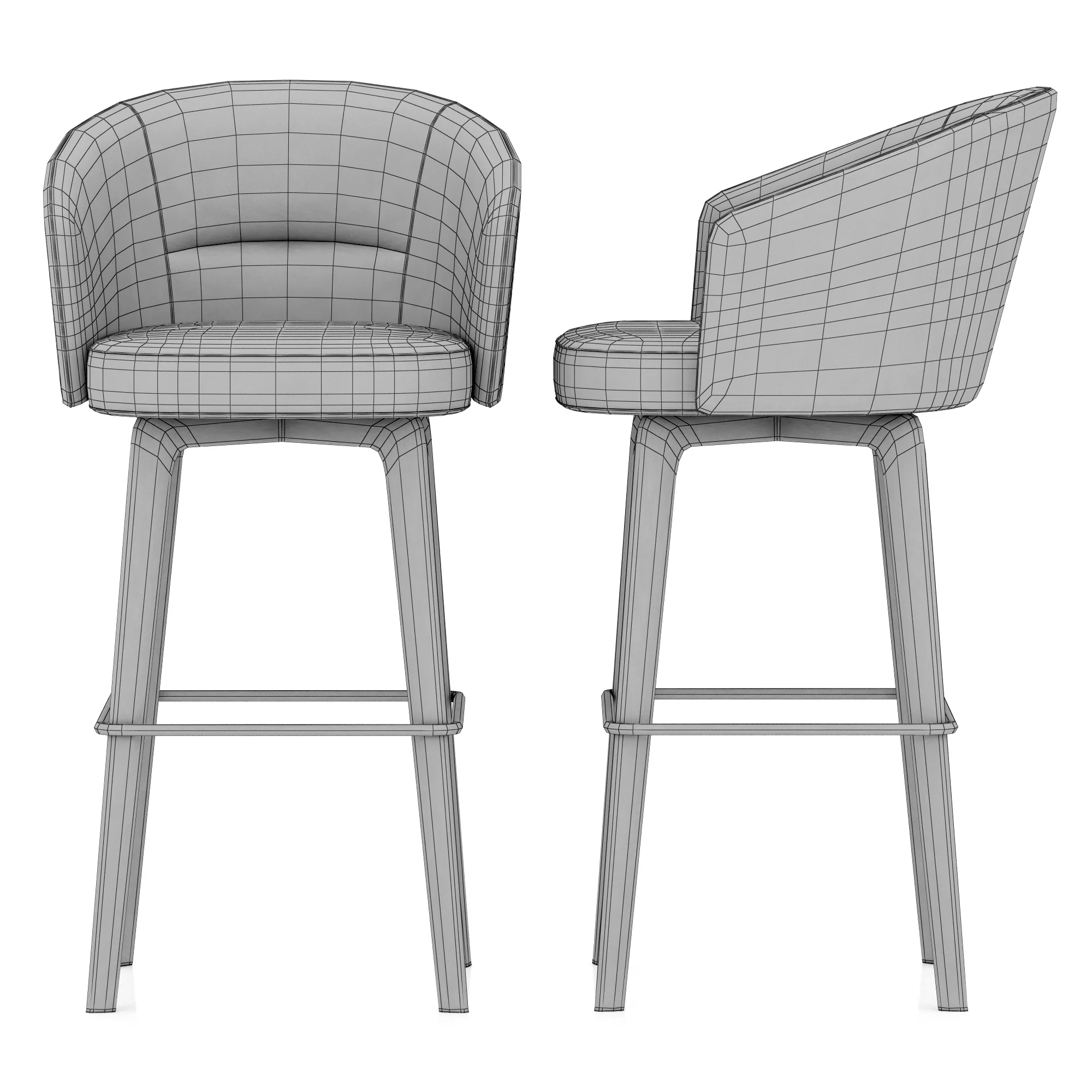 Minotti Amelie Stool — 3D model preview 12