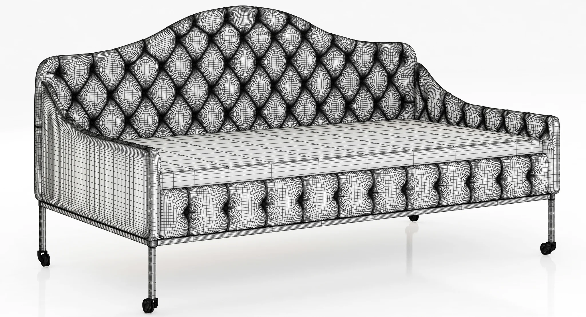 Restoration Hardware Francesca Tufted Daybed — 3D model preview 8