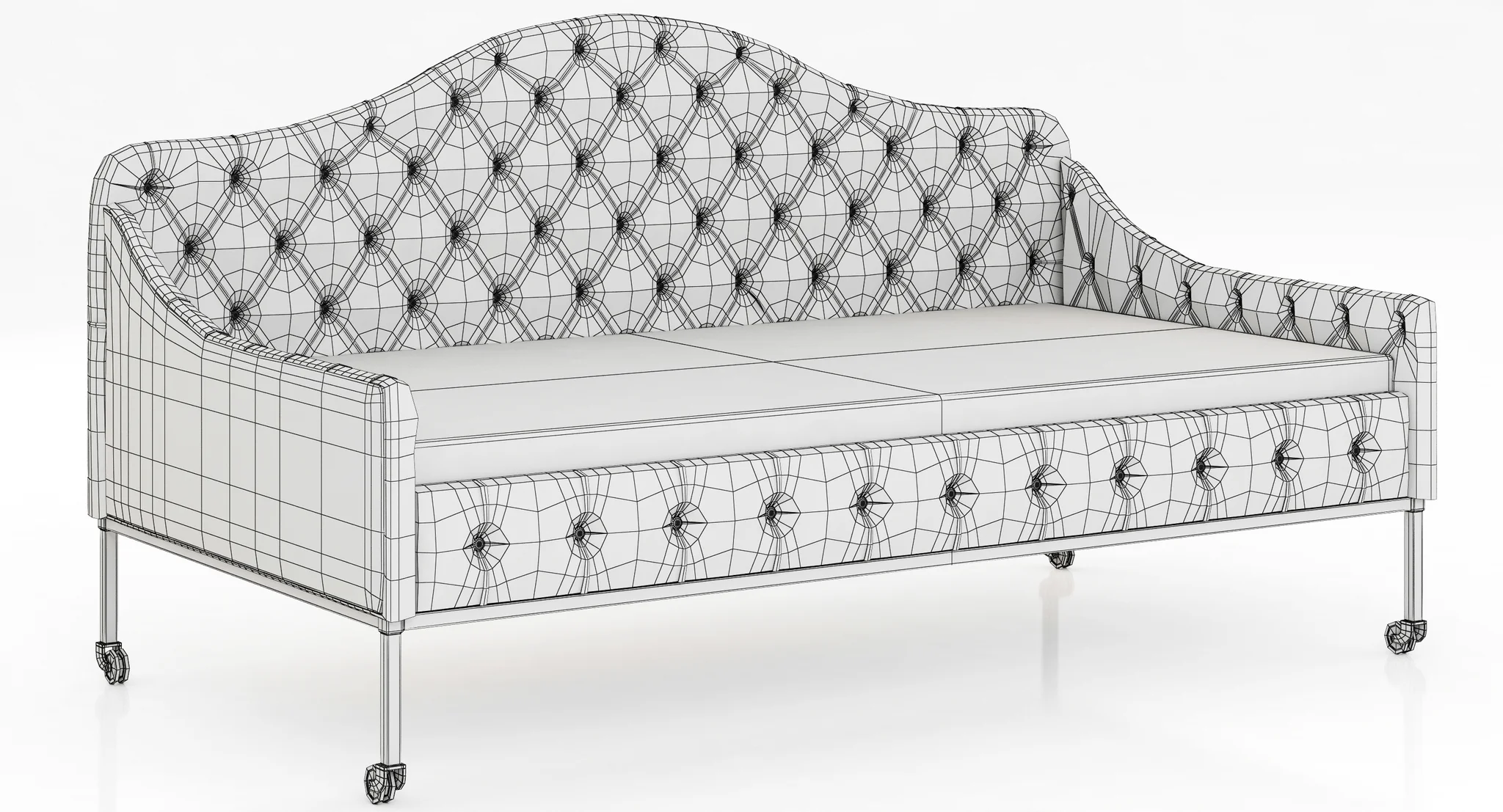 Restoration Hardware Francesca Tufted Daybed — 3D model preview 9