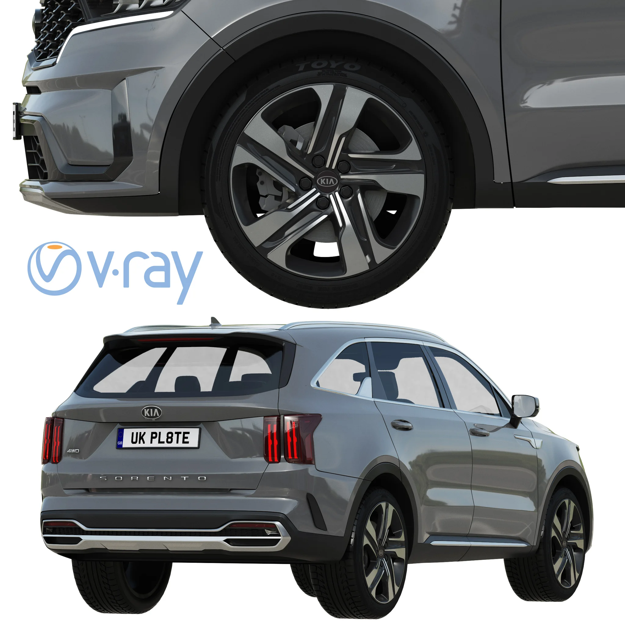 Kia Sorento, 3D model preview 4