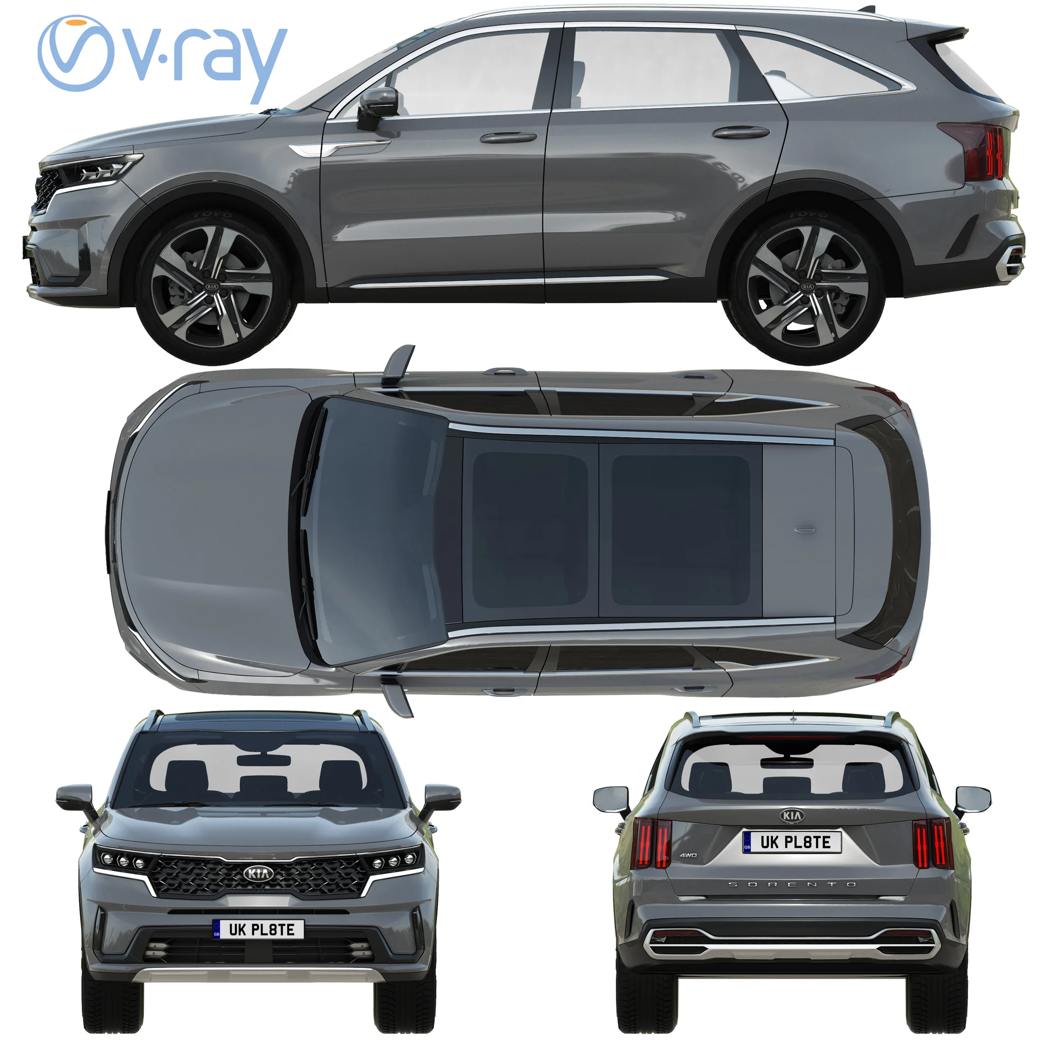 Kia Sorento, 3D model preview 30
