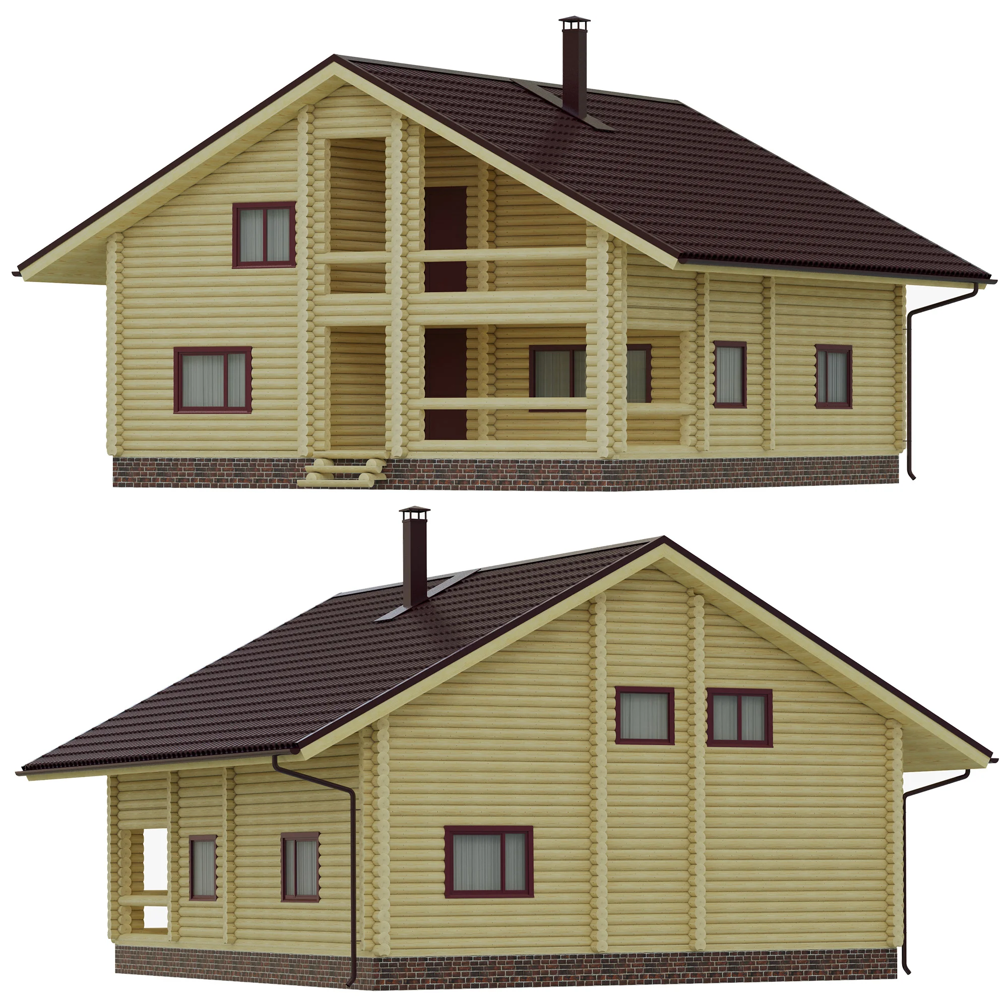 Wooden House — 3D model preview 1