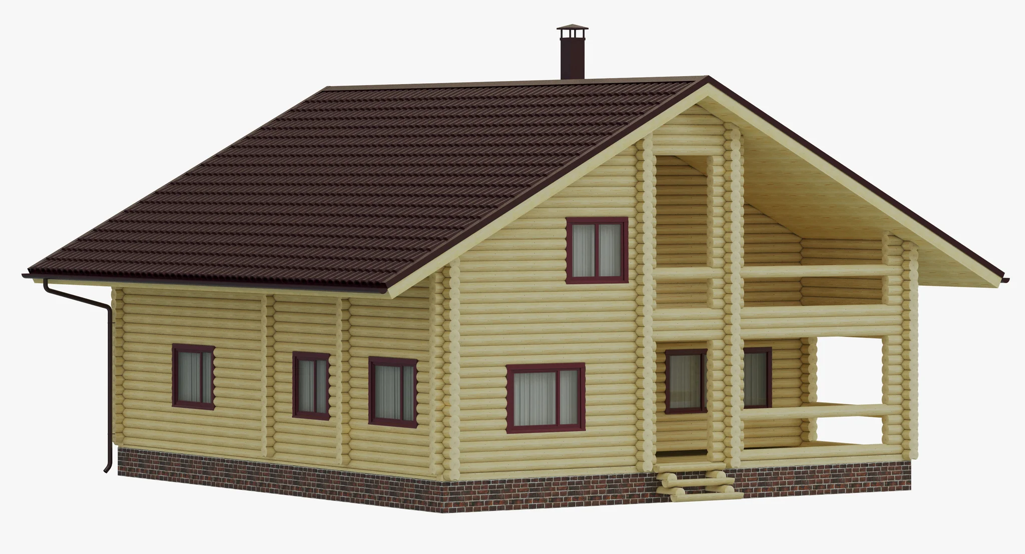 Wooden House — 3D model preview 2