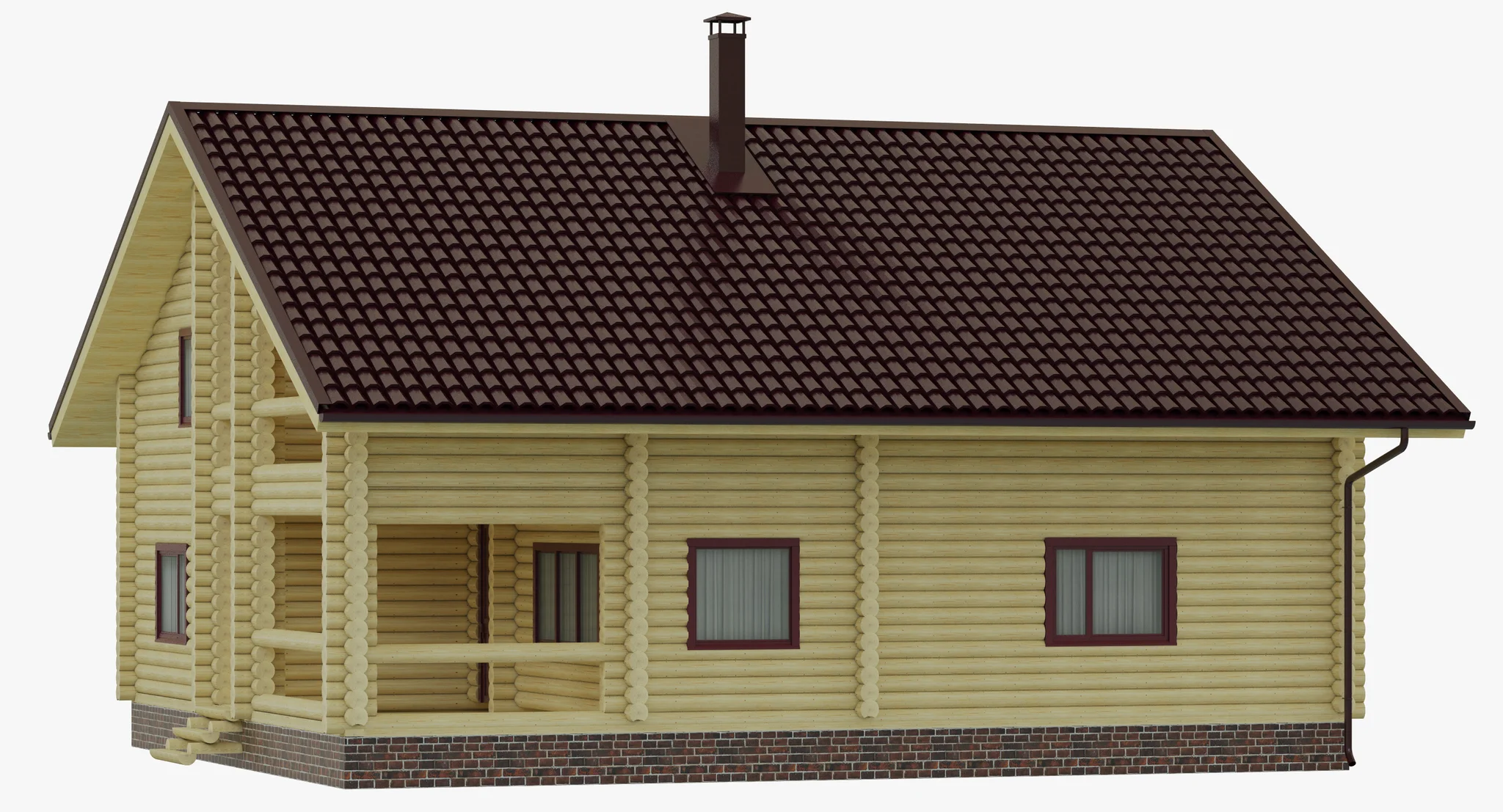 Wooden House — 3D model preview 3