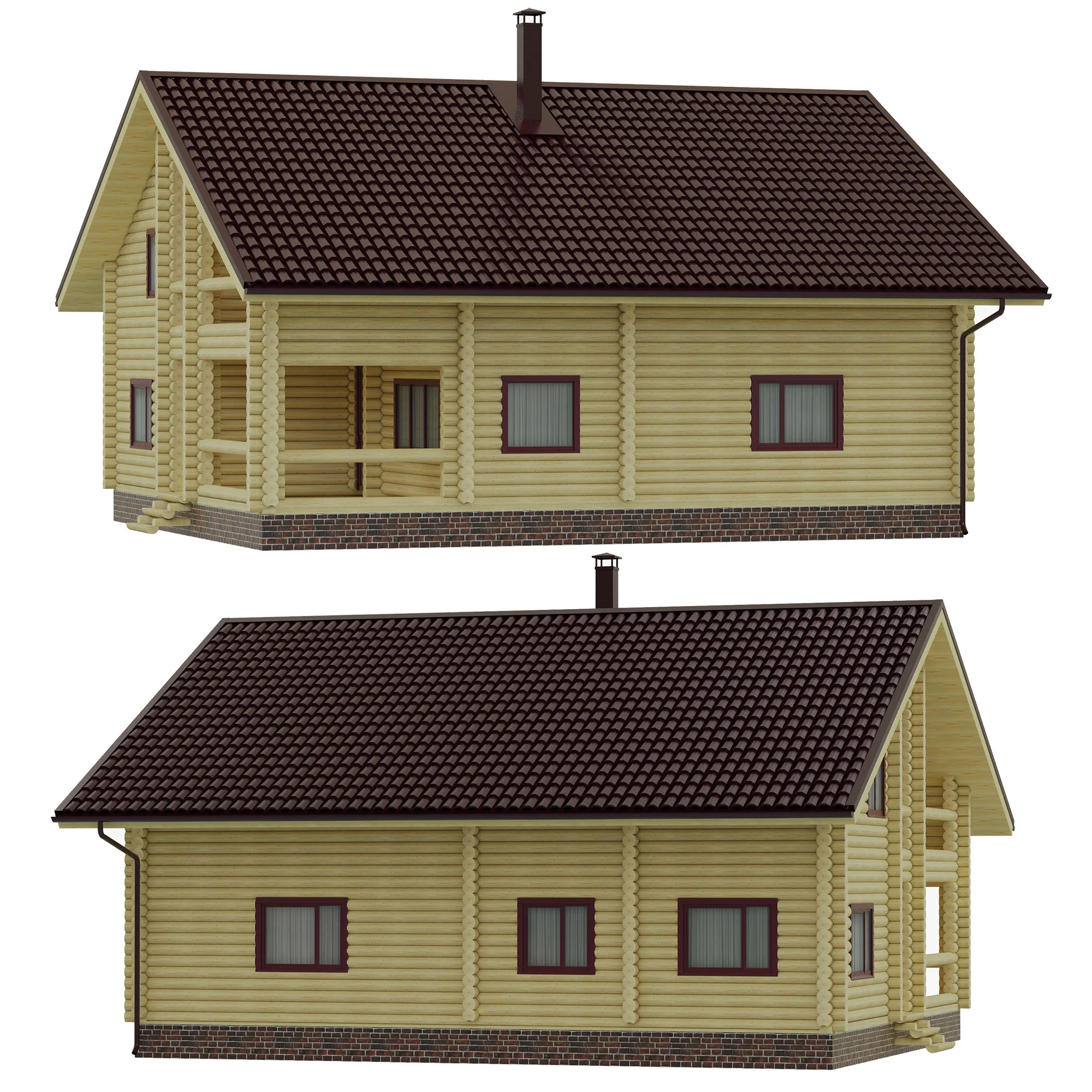 Wooden House — 3D model preview 4