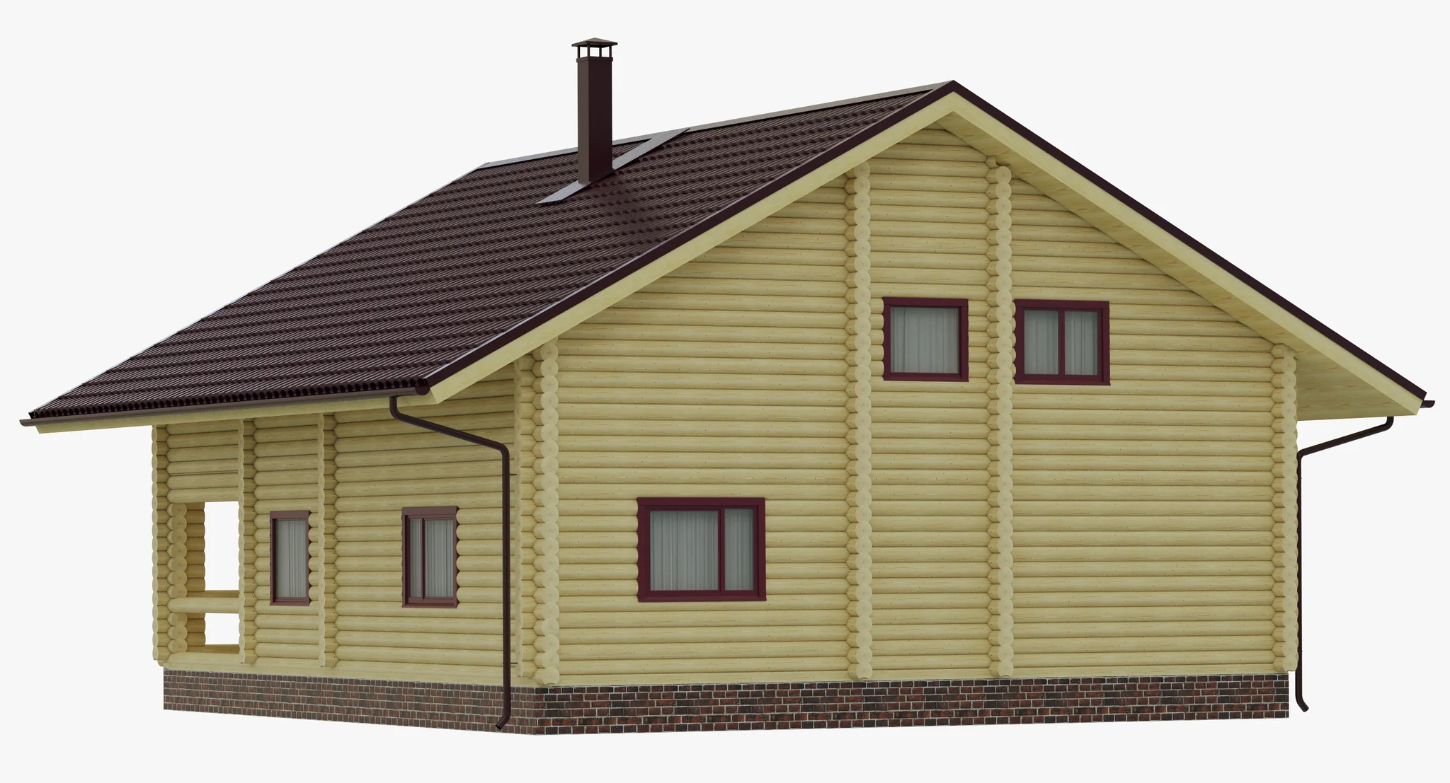 Wooden House — 3D model preview 6