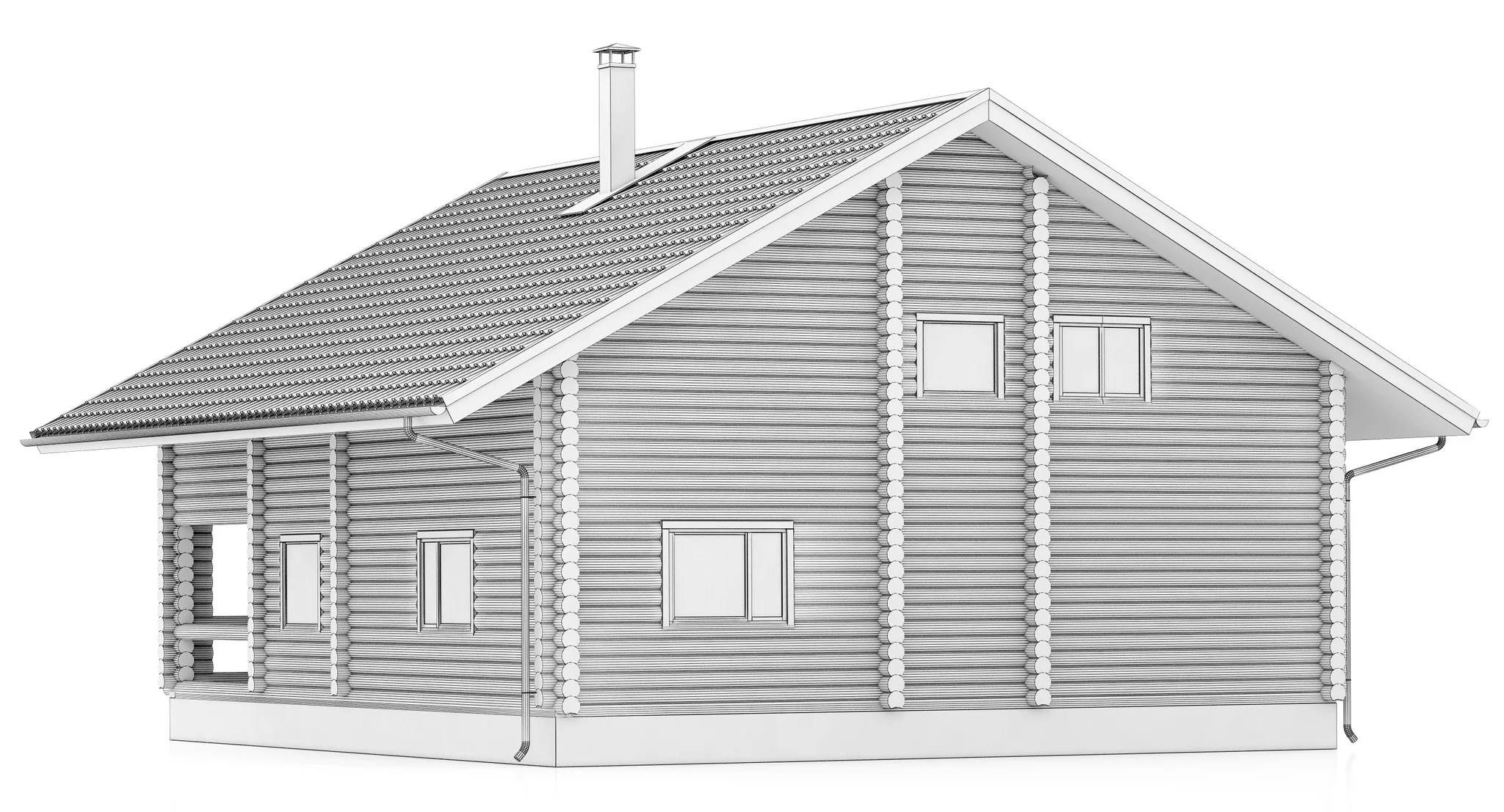 Wooden House — 3D model preview 11
