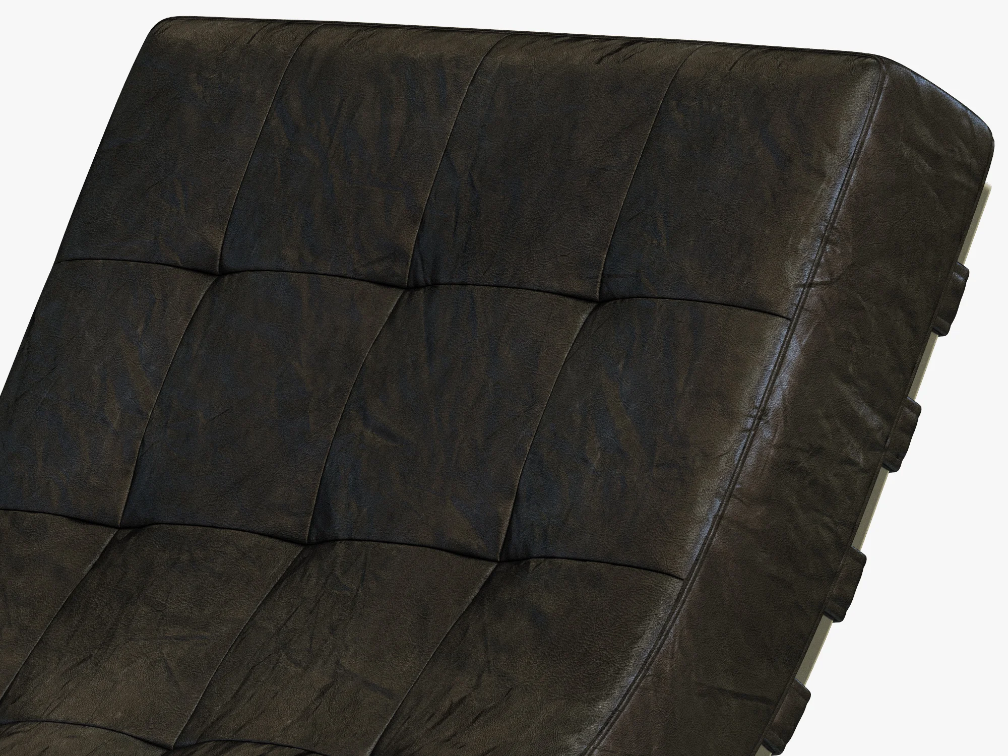 RH Modern Rossi Tufted Leather Chaise — 3D model preview 7