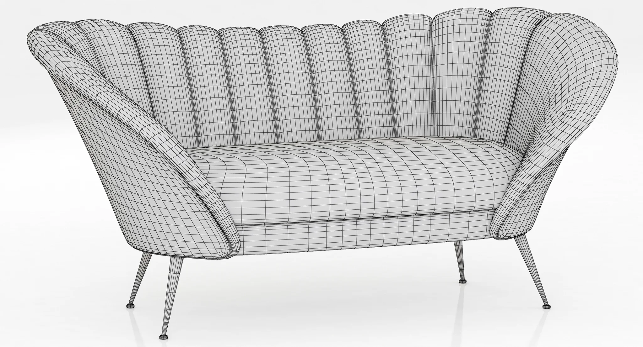 Brabbu ANDES 2 SEAT SOFA — 3D model preview 2
