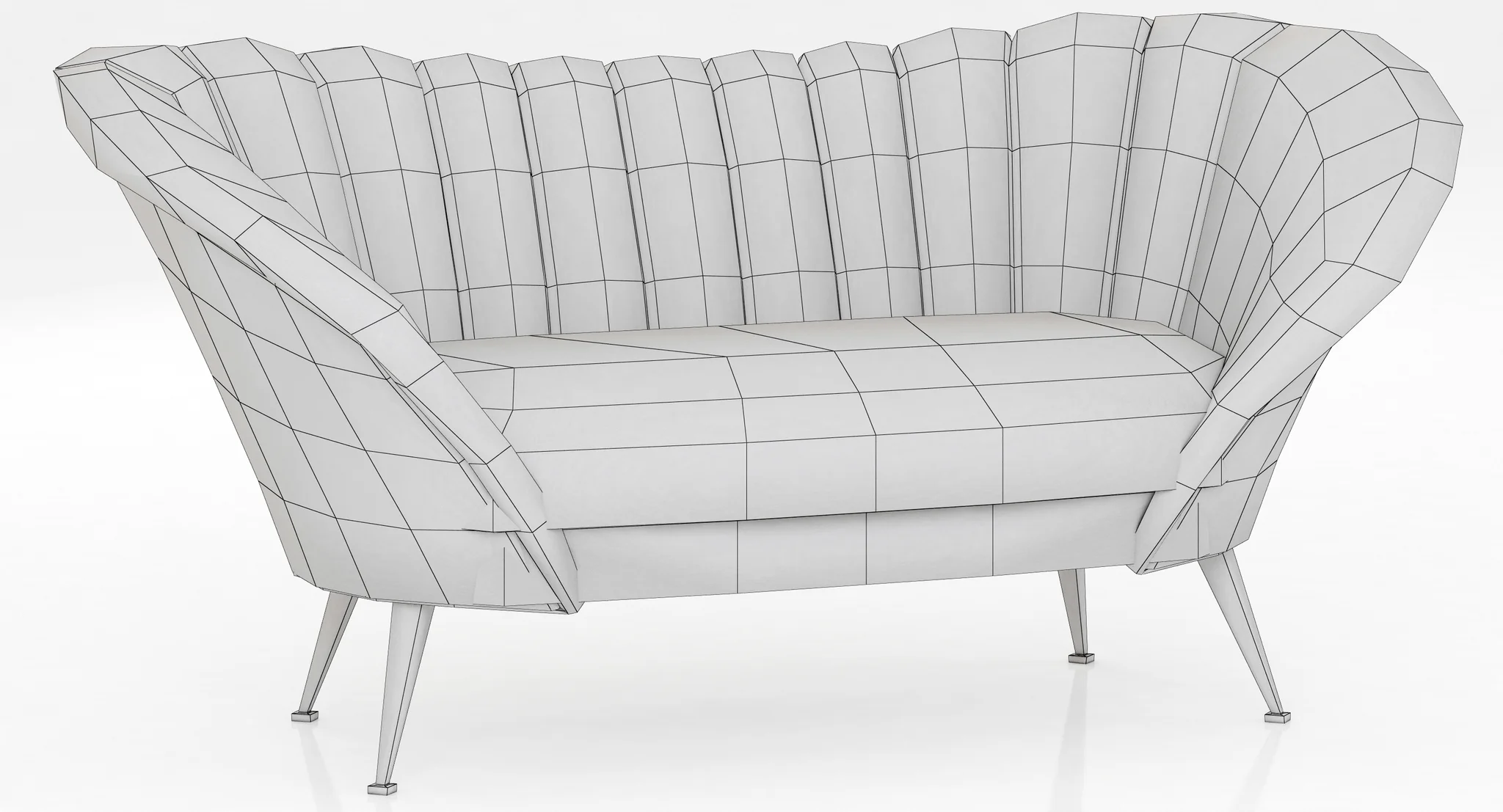 Brabbu ANDES 2 SEAT SOFA — 3D model preview 3