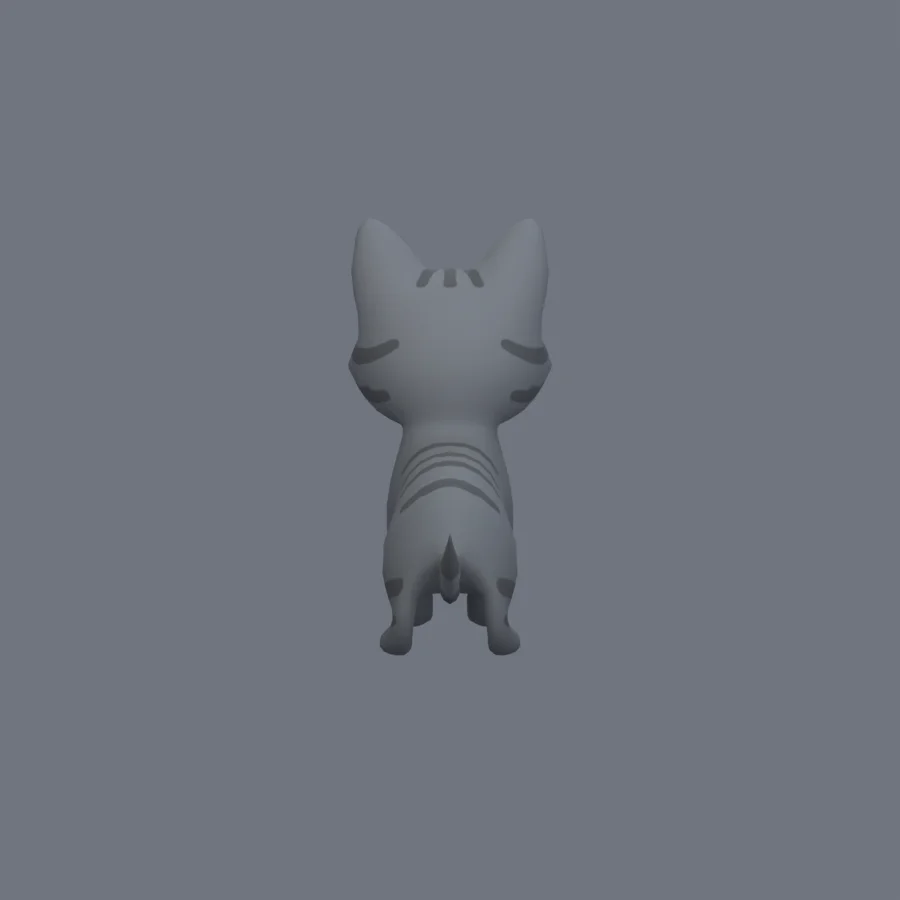 Stylized Animal Cat, 3D model preview 4