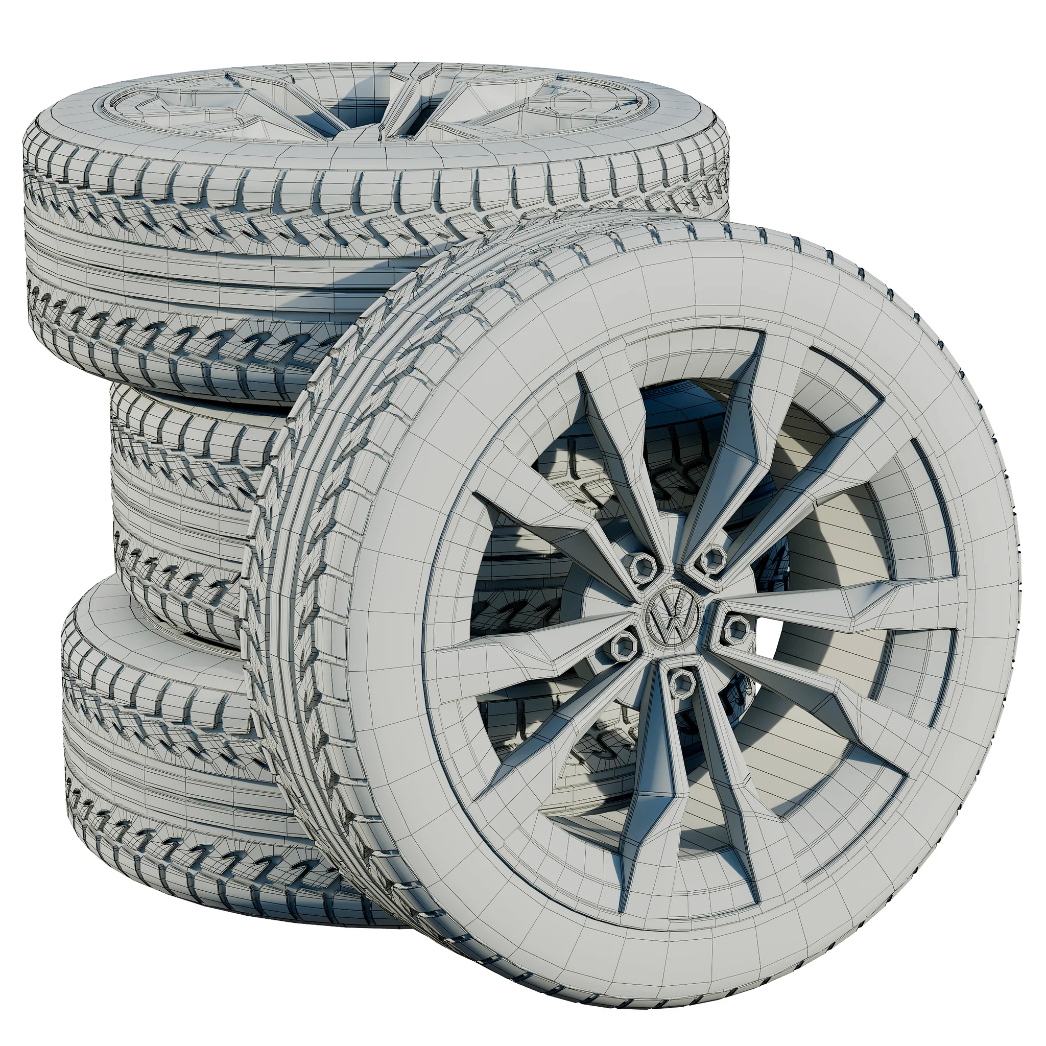 Volkswagen Tires, 3D model preview 1