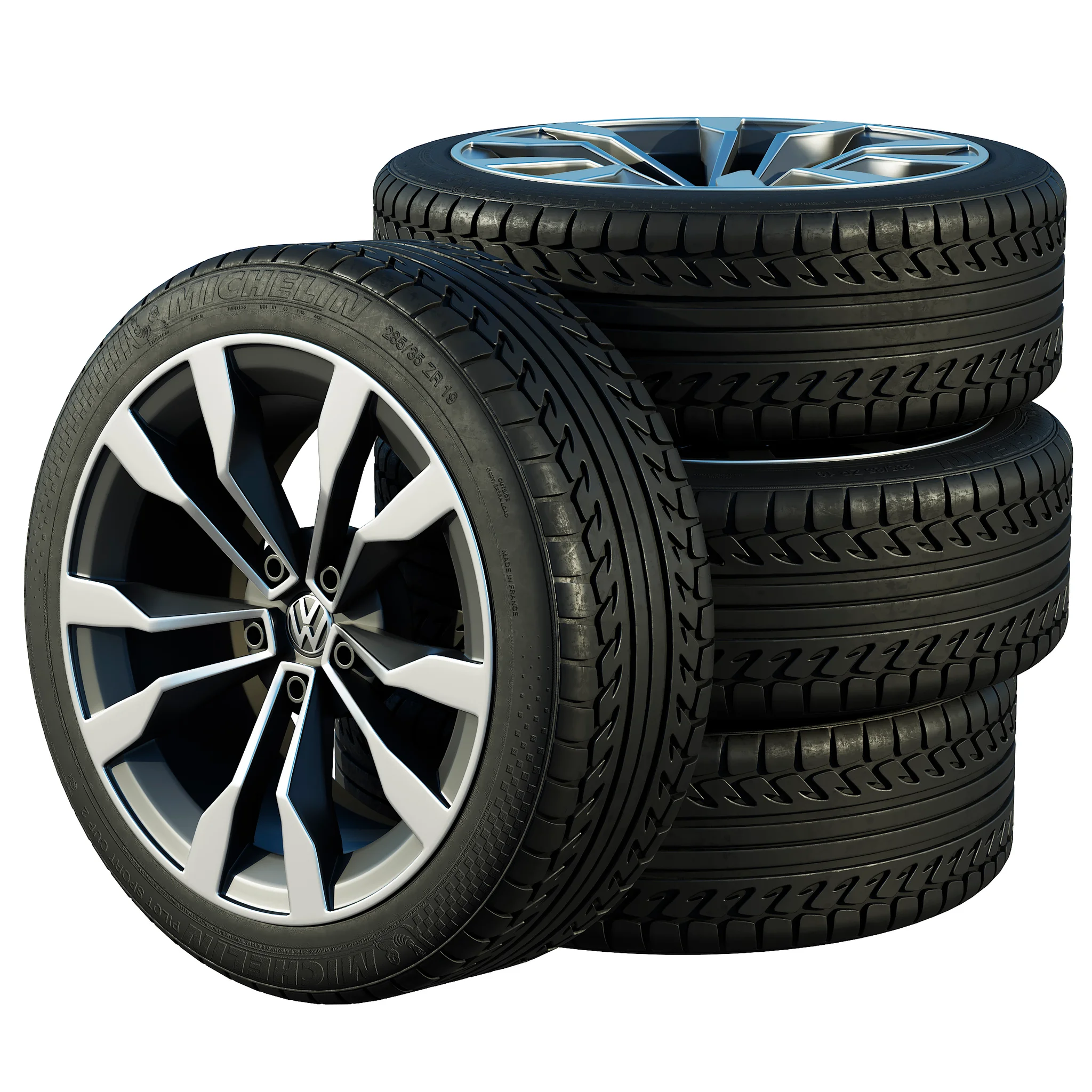 Volkswagen Tires, 3D model preview 2
