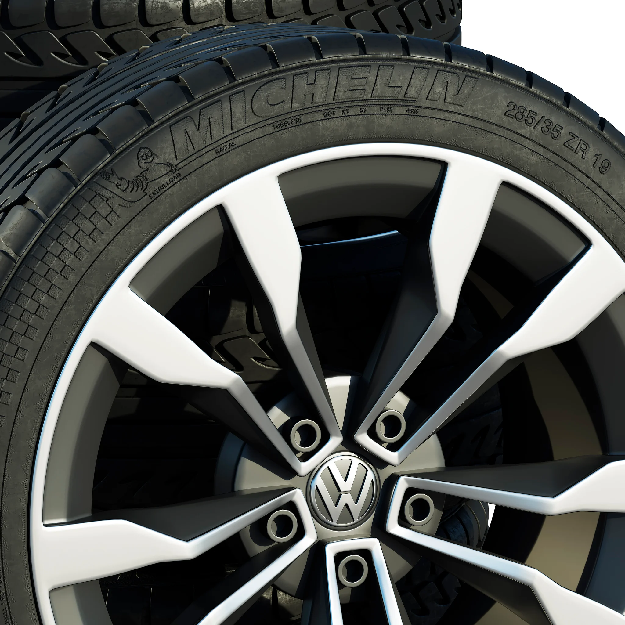 Volkswagen Tires, 3D model preview 4