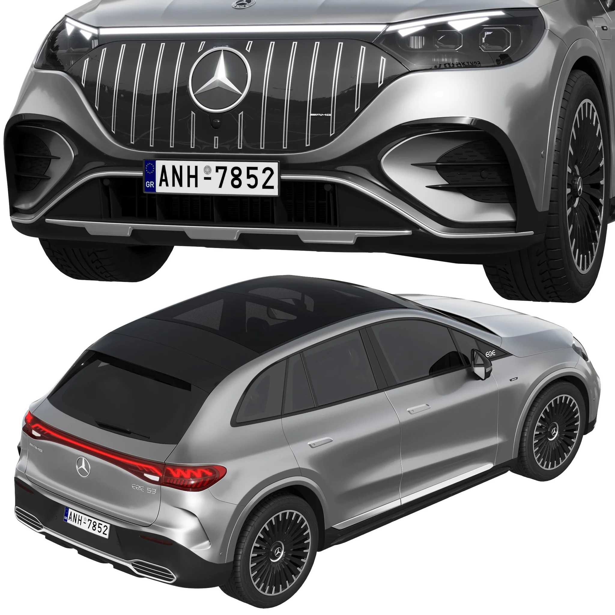 Mercedes Benz EQE53 AMG SUV, 3D model preview 3