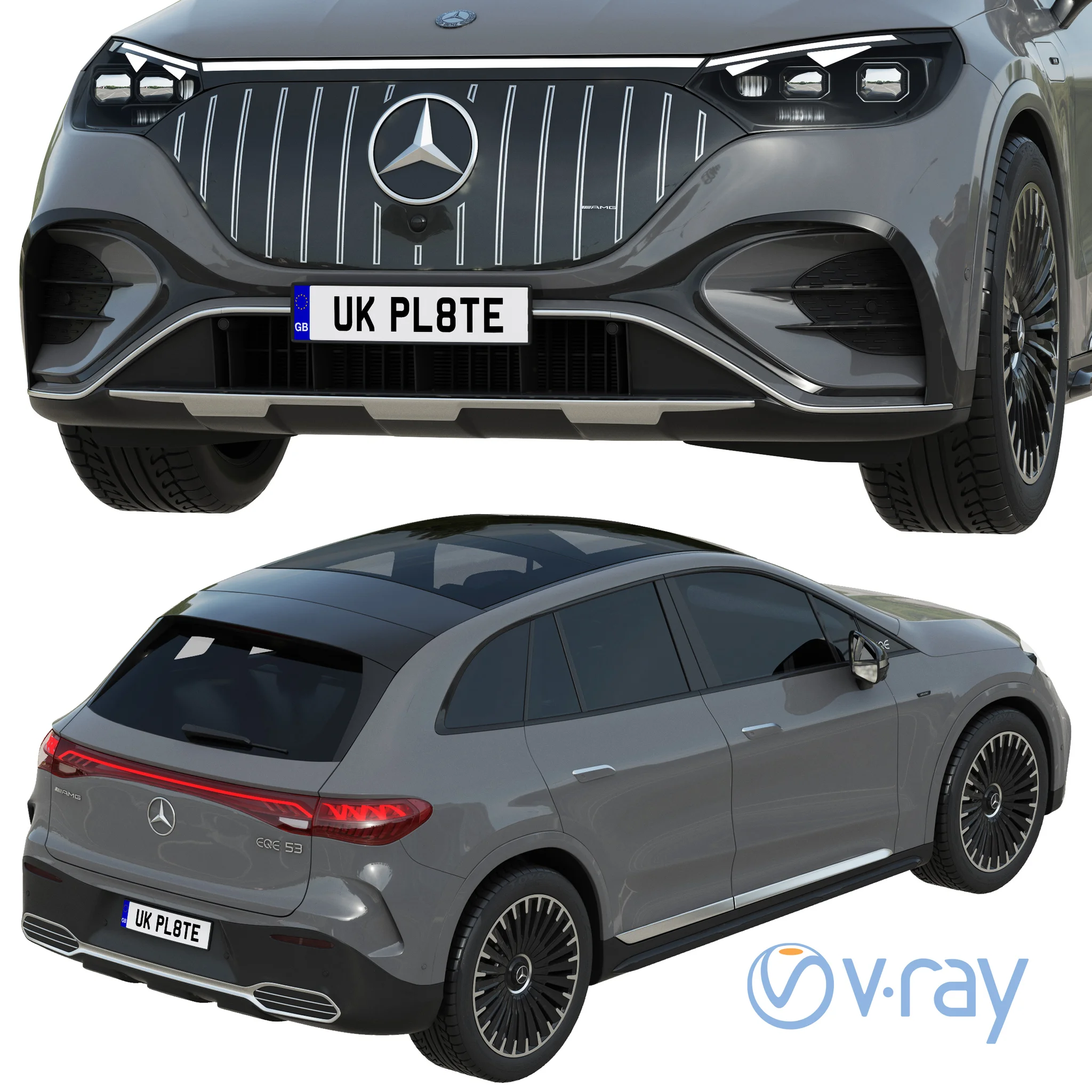 Mercedes Benz EQE53 AMG SUV, 3D model preview 5
