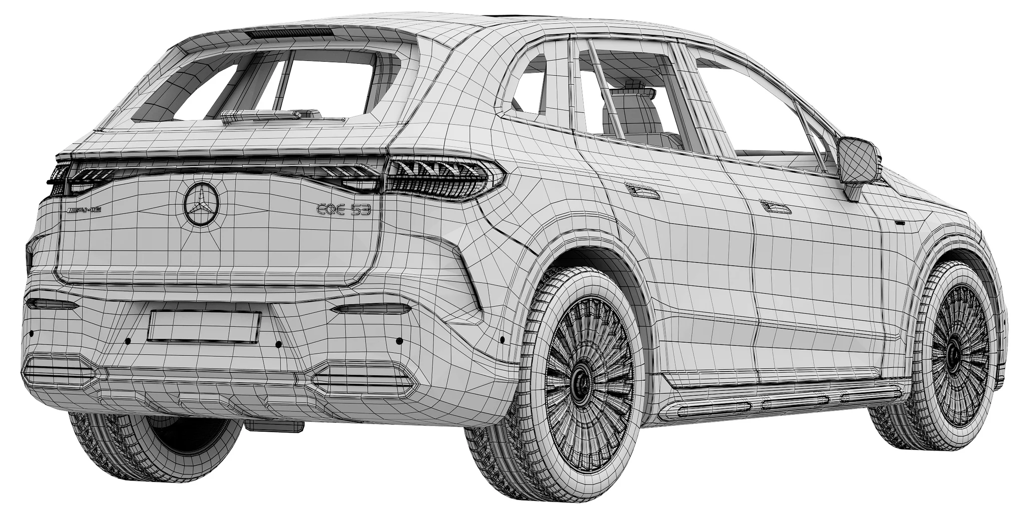 Mercedes Benz EQE53 AMG SUV, 3D model preview 8