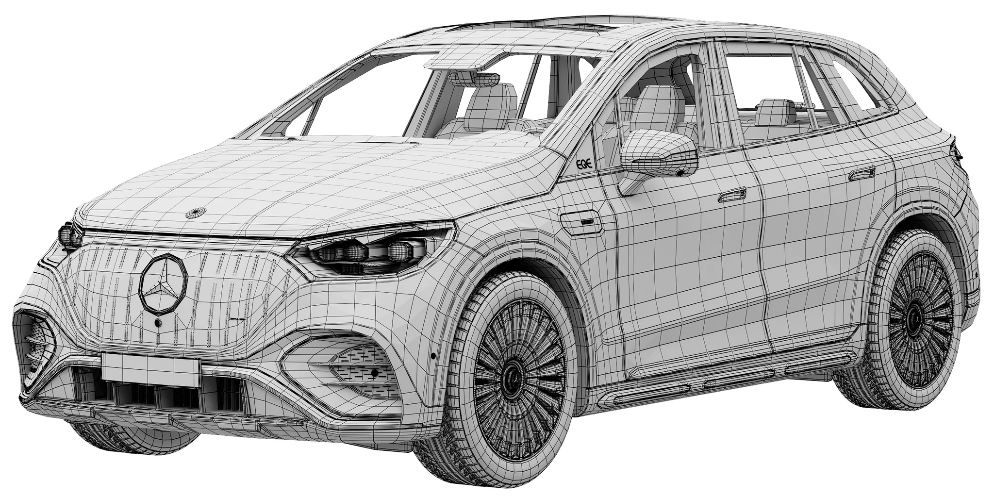Mercedes Benz EQE53 AMG SUV, 3D model preview 12
