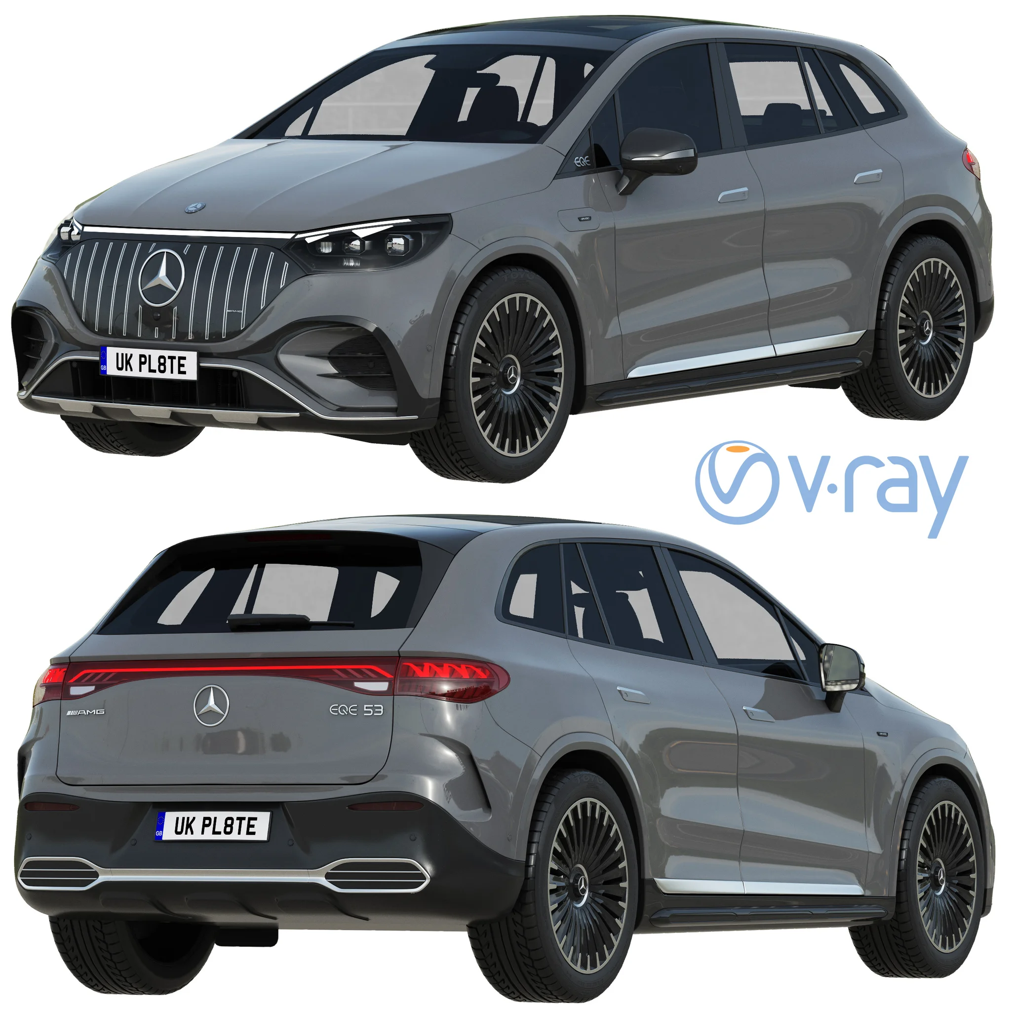 Mercedes Benz EQE53 AMG SUV, 3D model preview 14