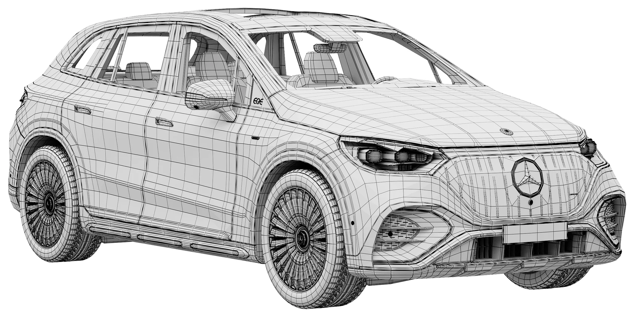 Mercedes Benz EQE53 AMG SUV, 3D model preview 17