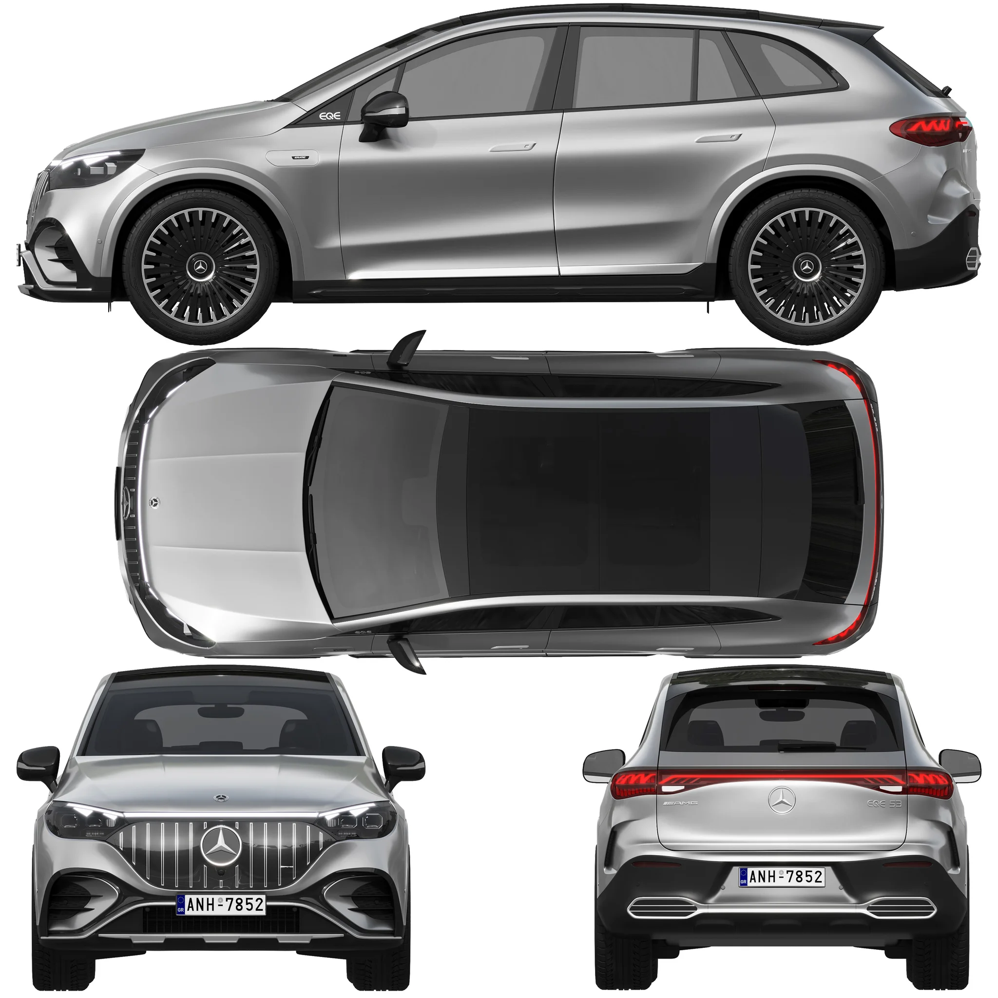 Mercedes Benz EQE53 AMG SUV, 3D model preview 28