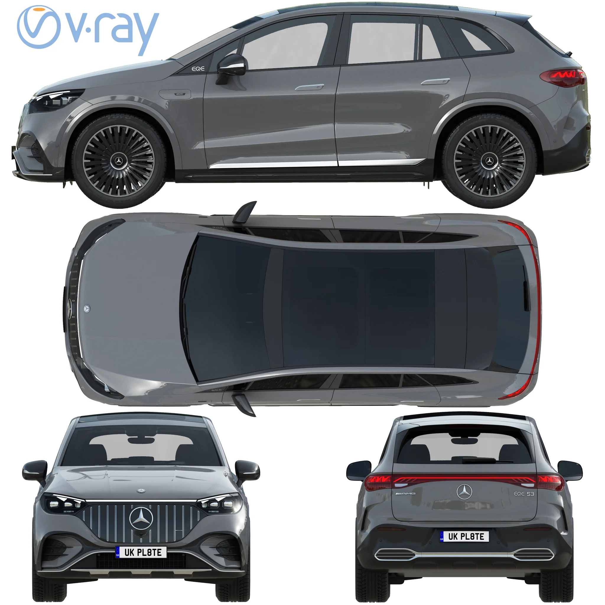 Mercedes Benz EQE53 AMG SUV, 3D model preview 30