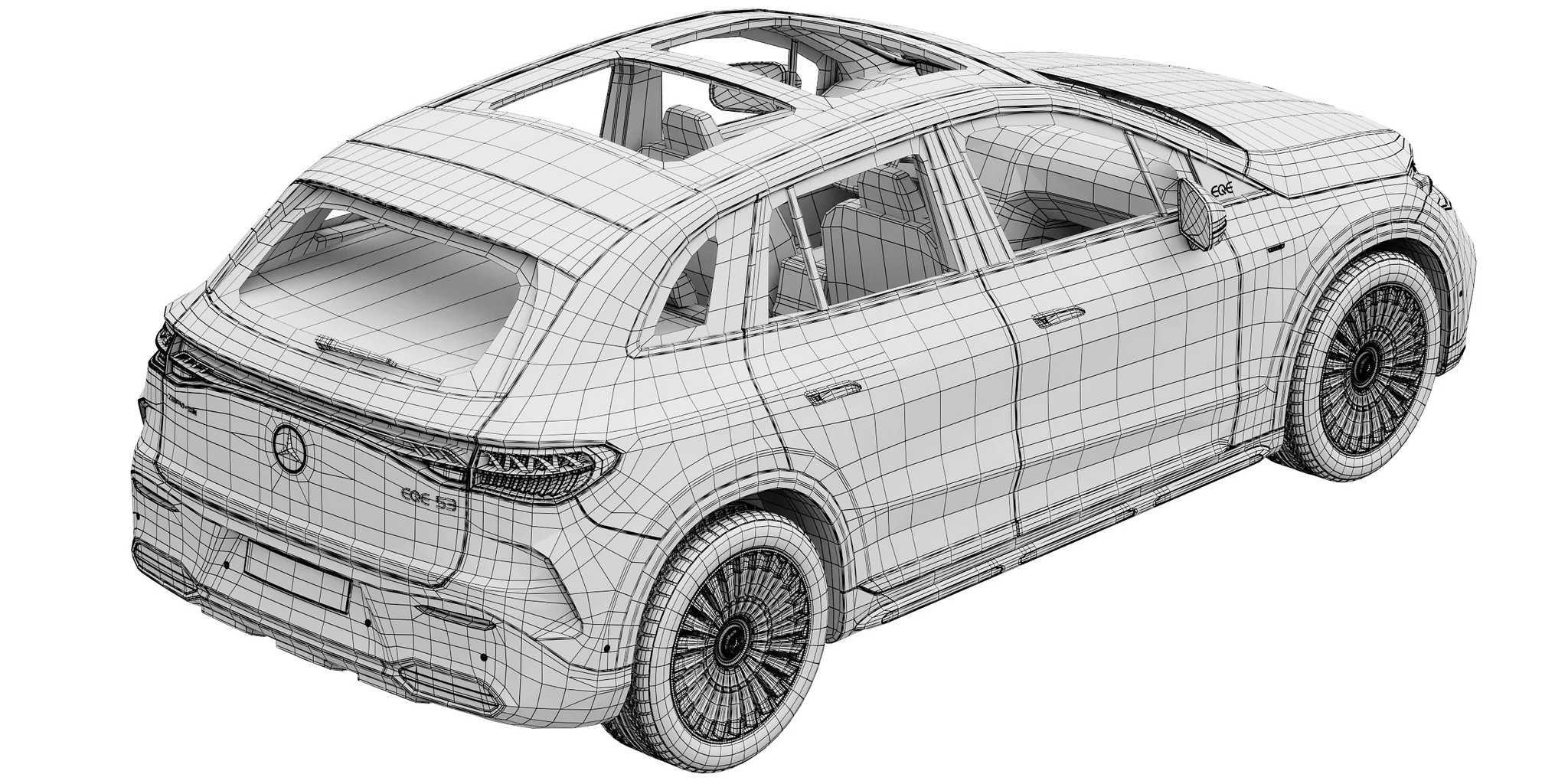 Mercedes Benz EQE53 AMG SUV, 3D model preview 36