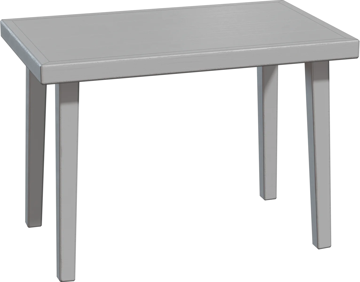 Rustic Wooden Dining Table — 3D model preview 1