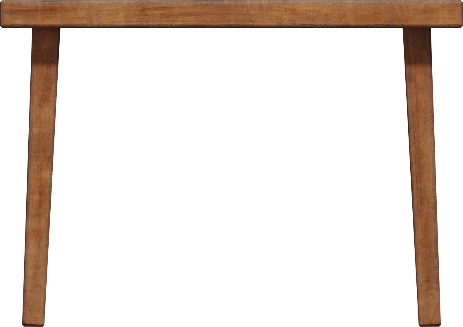 Rustic Wooden Dining Table — 3D model preview 2