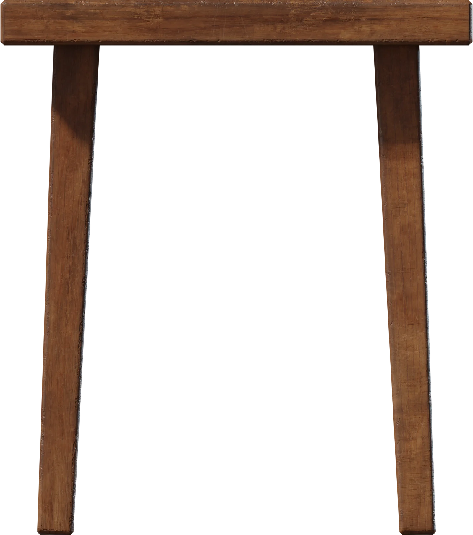 Rustic Wooden Dining Table — 3D model preview 3