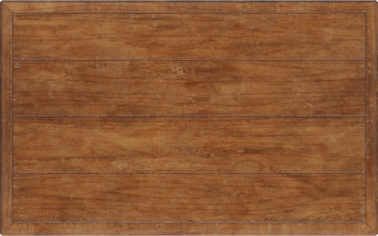 Rustic Wooden Dining Table — 3D model preview 4