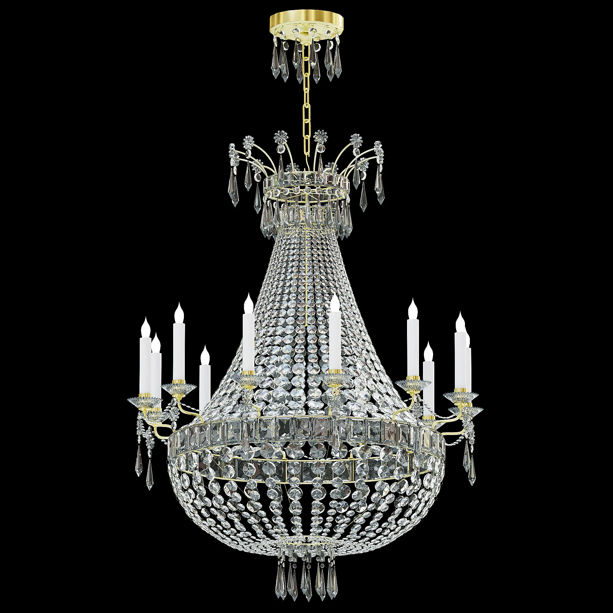 Ralph Lauren EVALINA CHANDELIER IN BUTLER'S SILVER — 3D model preview 2