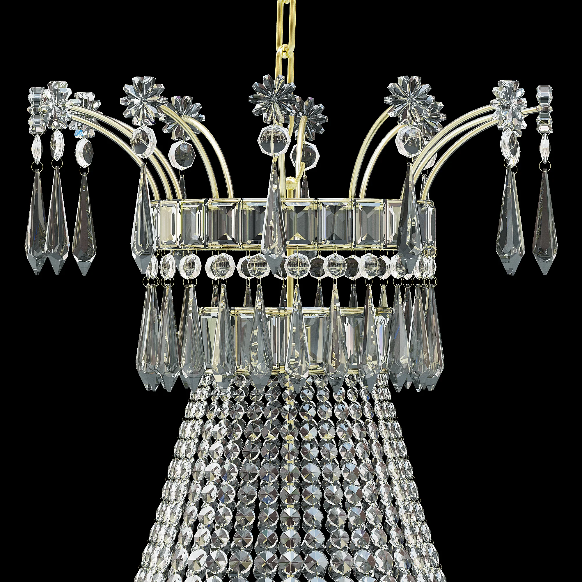 Ralph Lauren EVALINA CHANDELIER IN BUTLER'S SILVER — 3D model preview 3