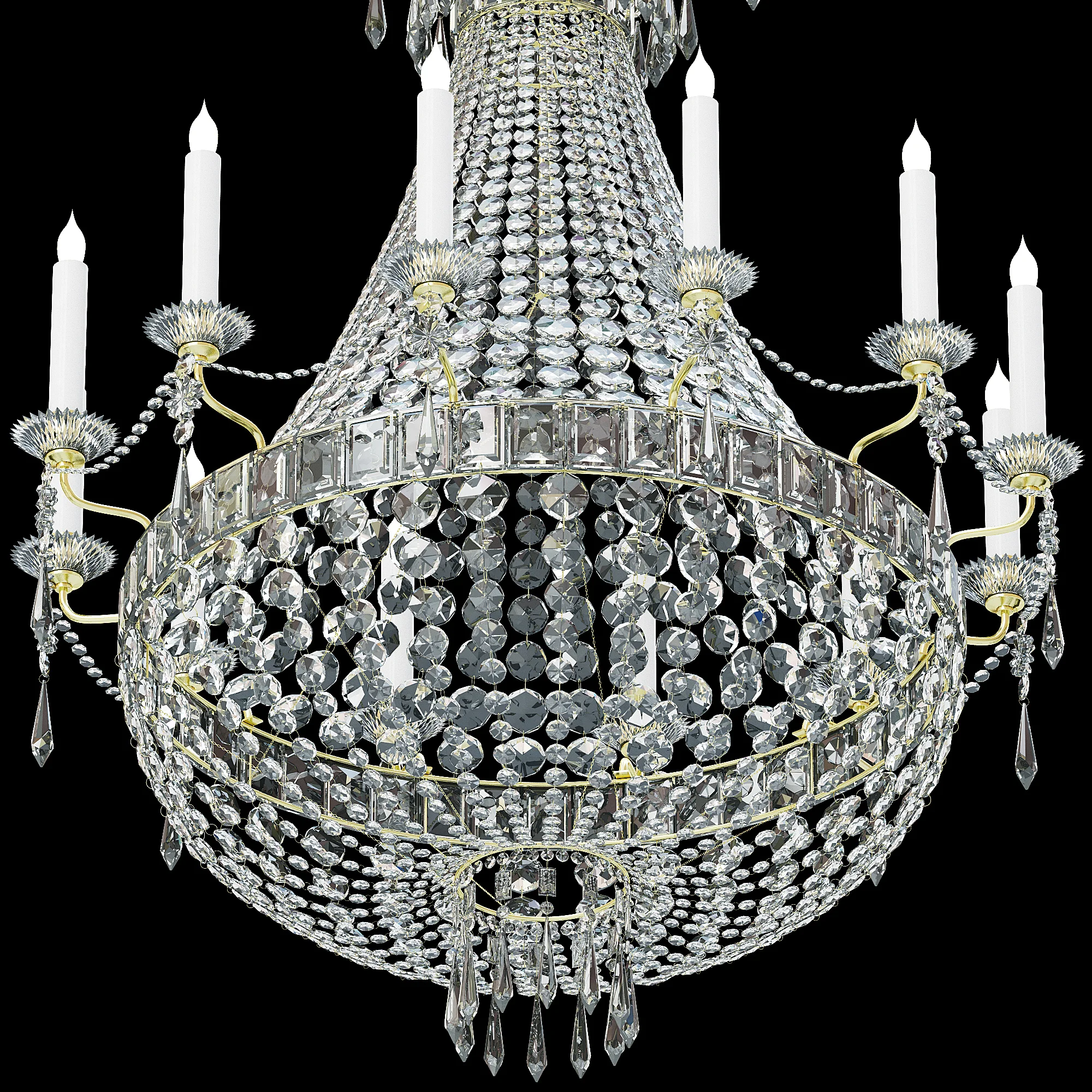 Ralph Lauren EVALINA CHANDELIER IN BUTLER'S SILVER — 3D model preview 4