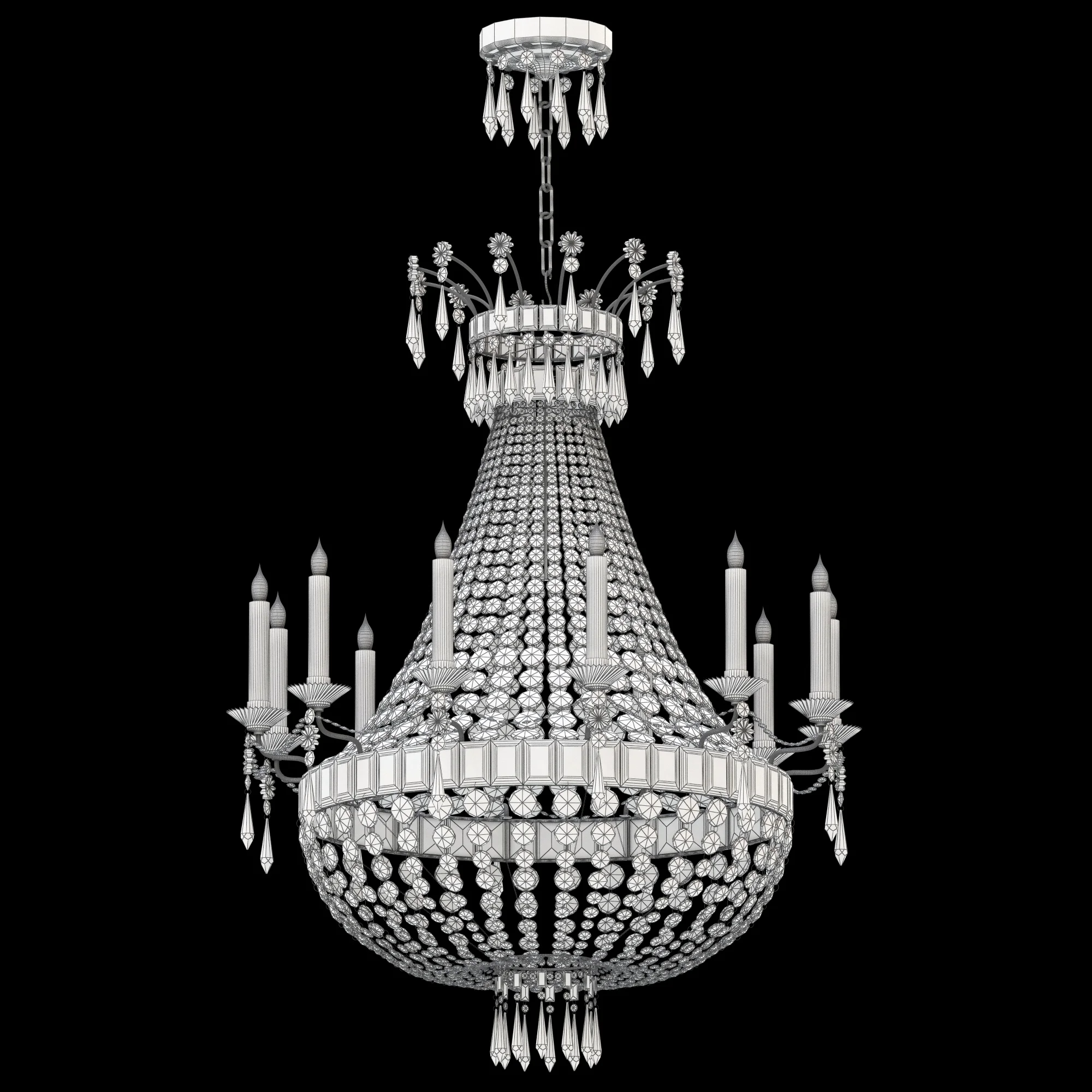 Ralph Lauren EVALINA CHANDELIER IN BUTLER'S SILVER — 3D model preview 5