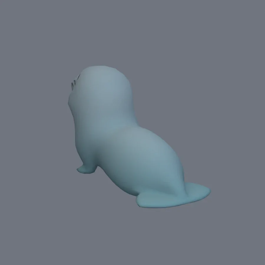 Stylized Animal Seal, 3D model preview 6
