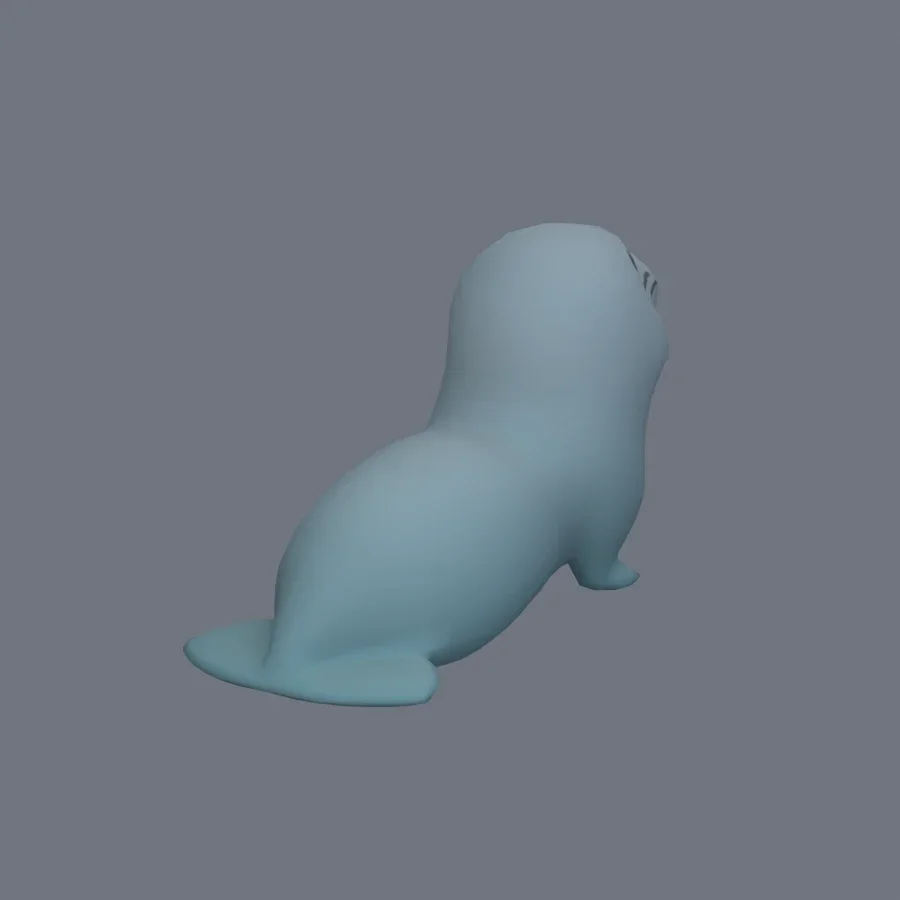 Stylized Animal Seal, 3D model preview 7