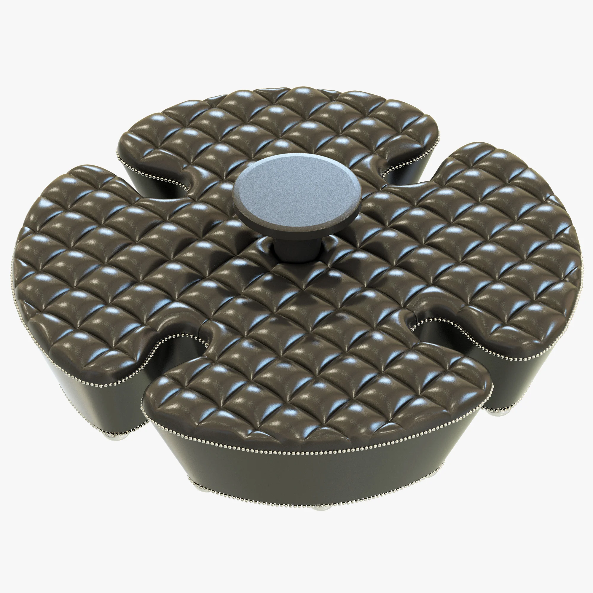 Francesco Molon CAPITONEED OTTOMAN CLOVER S519 — 3D model preview 2