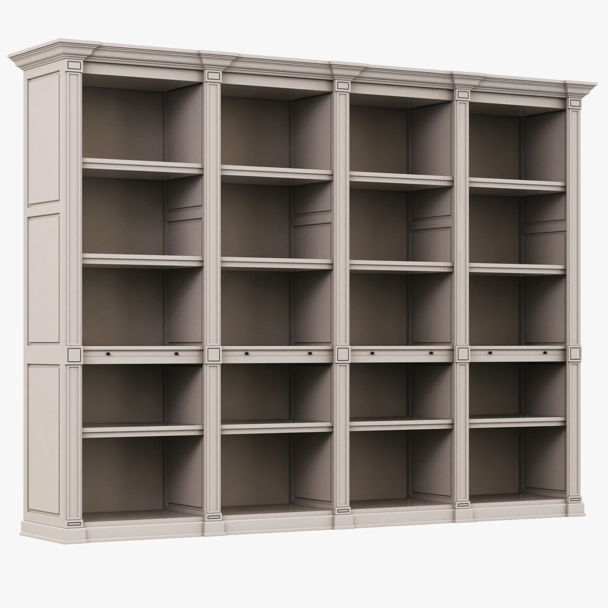 Restoration Hardware Atkins Quad Low Shelving — 3D model preview 1