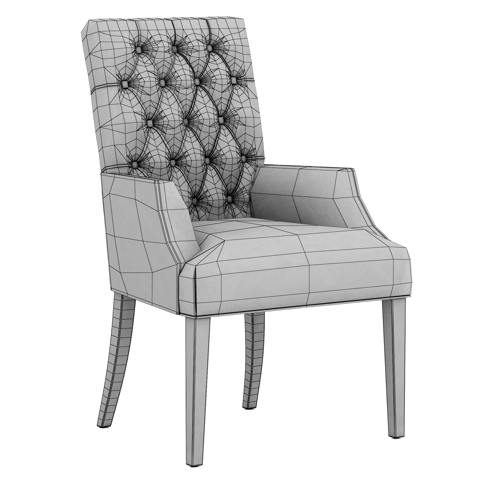 Restoration Hardware Bennett Parsons Leather Armchair — 3D model preview 8