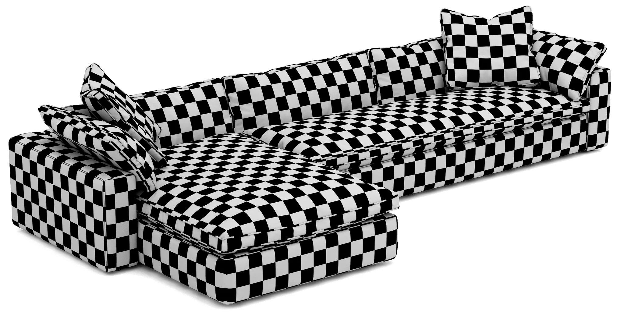 Restoration Hardware Cloud Leather Sofa Chaise Sectional — 3D model preview 11