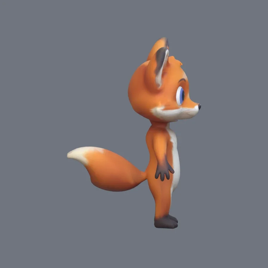Anthro Fox Rigged, 3D model preview 5