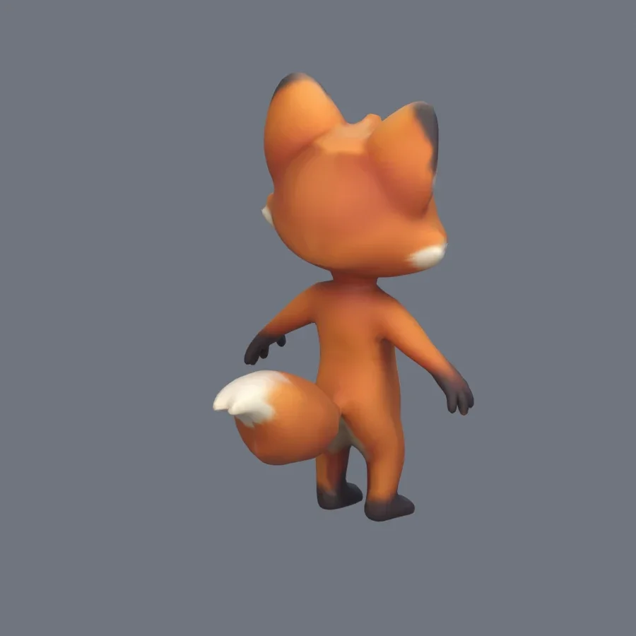 Anthro Fox Rigged, 3D model preview 7