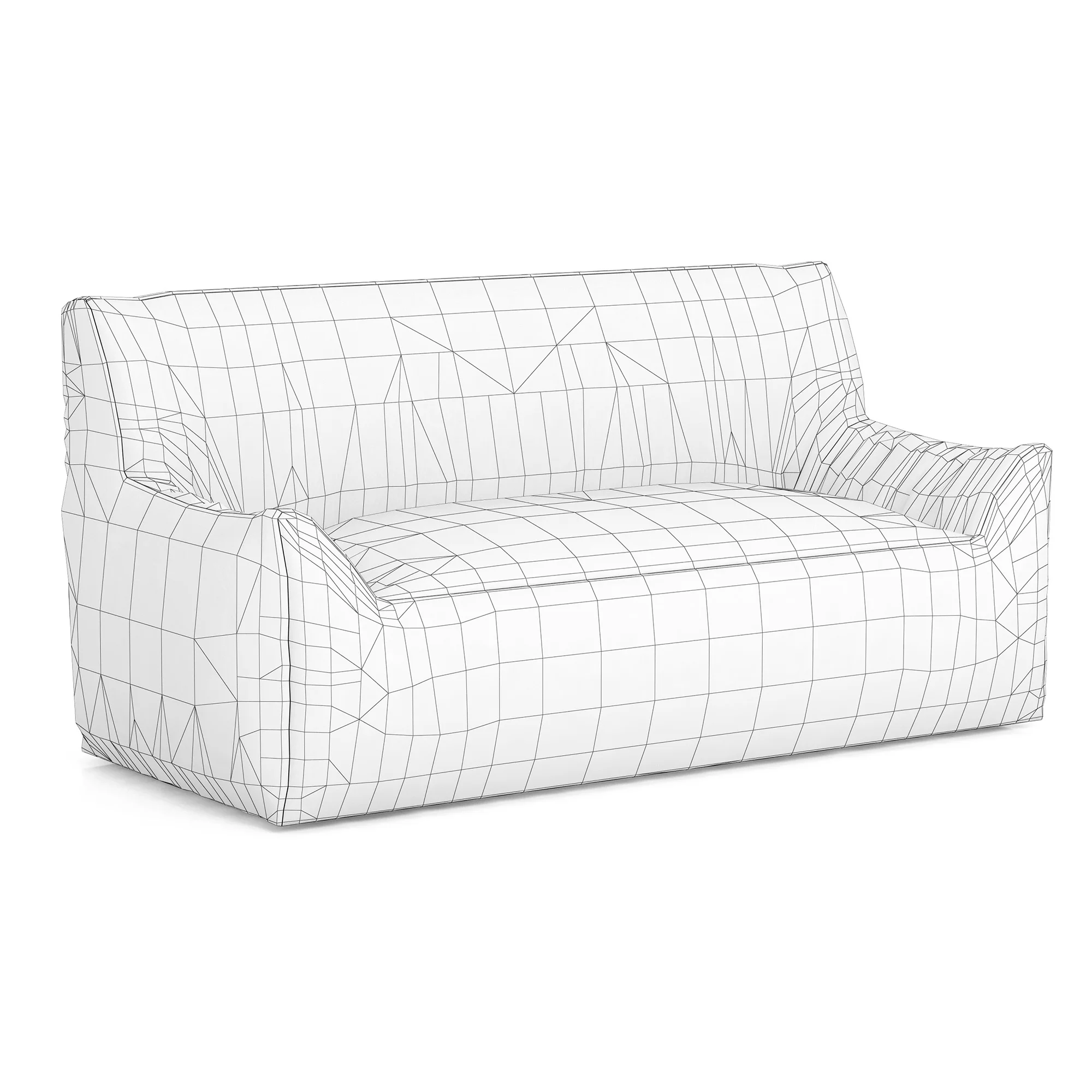 RH Teen Berlin Lounge Canvas Sofa — 3D model preview 5