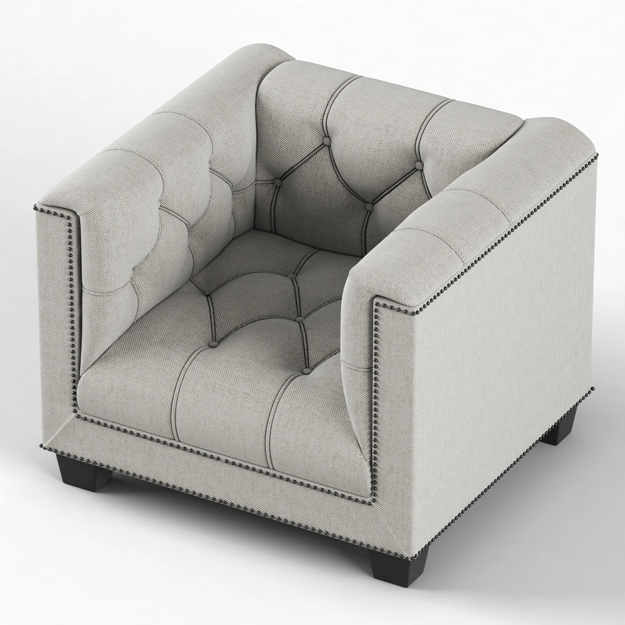 Baker Paris Club Chair — 3D model preview 1